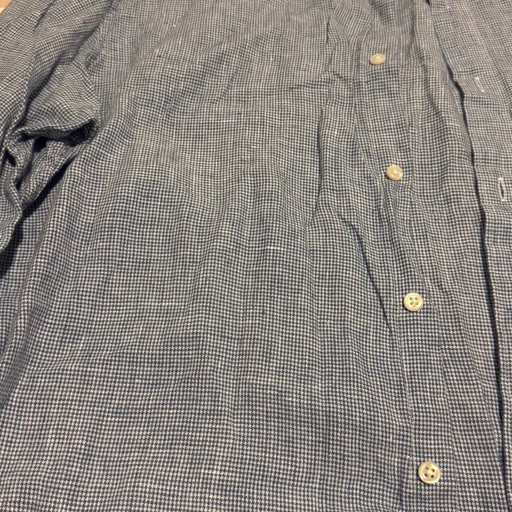 J. Crew slim Baird mcnutt Irish linen shirt style k7899 mini houndstooth spring